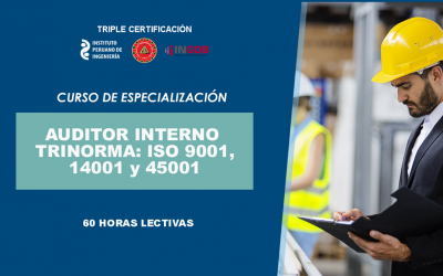flyer web AUDITOR TRINORMA CURSO AUDITOR INTERNO TRINORMA: ISO 9001, 14001 y 45001